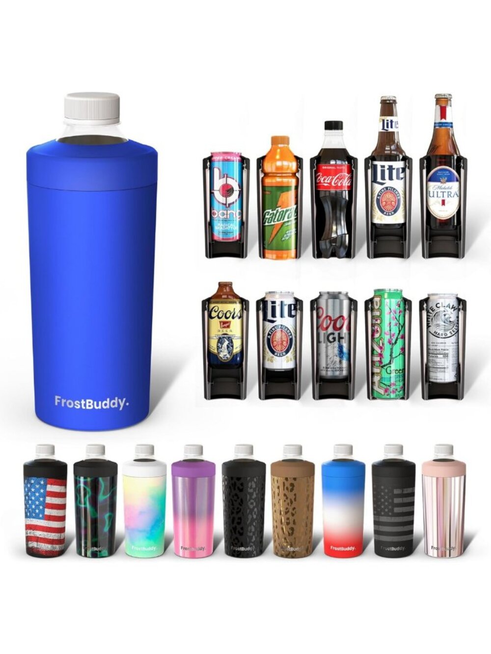 Versatile XL Can Cooler for 12-24 oz Cans & Bottles - Perfect for Outdoor Fun!